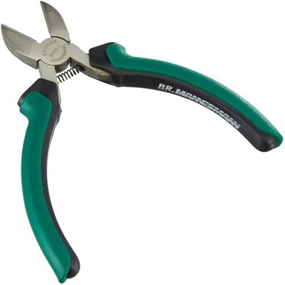 Brüder Mannesmann M 1070-1 Side-Cutting Pliers - 115mm, Green/Black/Natural Brüder Mannesmann M 1070-1 Side-Cutting Pliers - 115mm, Green/Black/Natural