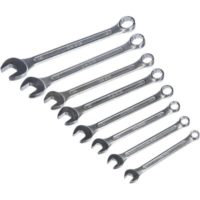 Mannesmann 130-08 DIN Schraubenschlüssel-Set - 8-19mm, 8 st Mannesmann 130-08 DIN Schraubenschlüssel-Set - 8-19mm, 8 st