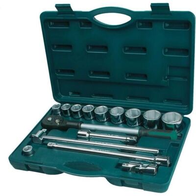 Mannesmann 15-teiliger Steckschlüssel + Stecknuss Set - 3/4" Mannesmann 15-teiliger Steckschlüssel + Stecknuss Set - 3/4"