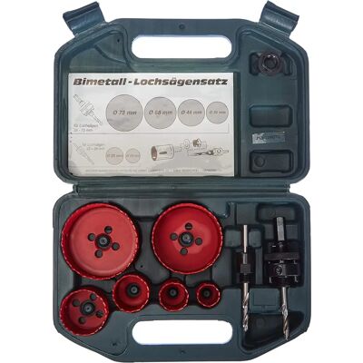 Kit d'outils Brüder Mannesmann - 8 pièces, Jeu de scies cloches, Bimétal - Publicité Kit d'outils Brüder Mannesmann - 8 pièces, Jeu de scies cloches, Bimétal - Publicité