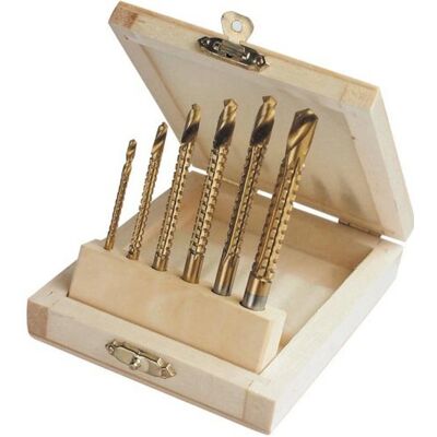 Juego de brocas HSS de metal Mannesmann M54606 - 6 piezas Juego de brocas HSS de metal Mannesmann M54606 - 6 piezas