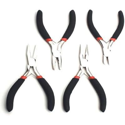 Brüder Mannesmann M10840 - Conjunto de alicates para eletrônica - 4 peças Brüder Mannesmann M10840 - Conjunto de alicates para eletrônica - 4 peças