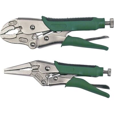 Brüder Mannesmann M10522 Låsetangsæt - Grön & Silver - 2 St. Brüder Mannesmann M10522 Låsetangsæt - Grön & Silver - 2 St.