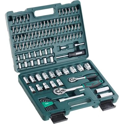 Mannesmann 115-teiliges Werkzeugset - Grüne Linie - 1/4" + 1/2" Antriebe Mannesmann 115-teiliges Werkzeugset - Grüne Linie - 1/4" + 1/2" Antriebe