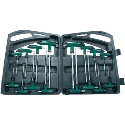 Mannesmann 16-Piece T-Handle Wrench Set - Set of Hex and Torx Keys Mannesmann 16-Piece T-Handle Wrench Set - Set of Hex and Torx Keys