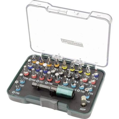 Set di 32 inserti per cacciavite Mannesmann M29710 con chiave a dado Set di 32 inserti per cacciavite Mannesmann M29710 con chiave a dado