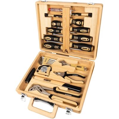 Brüder Mannesmann 24-Piece Tool Set - Bamboo Case Brüder Mannesmann 24-Piece Tool Set - Bamboo Case