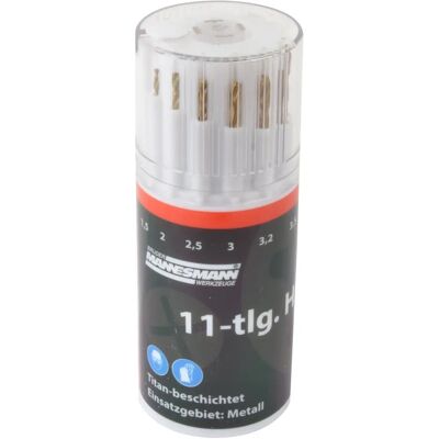 Brüder Mannesmann M50270 - Zestaw 11 wierteł HSS - Set di 11 punte hss Brüder Mannesmann M50270 - Zestaw 11 wierteł HSS - Set di 11 punte hss