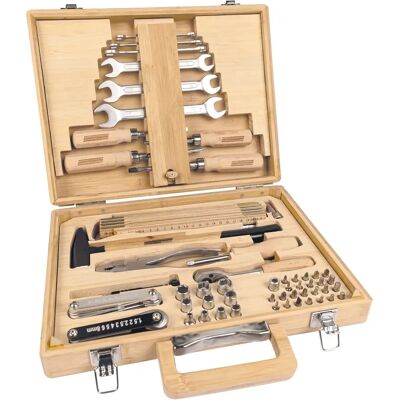Maletín de herramientas de bambú Brüder Mannesmann M29003 - 75 piezas Maletín de herramientas de bambú Brüder Mannesmann M29003 - 75 piezas
