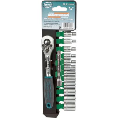 Brüder Mannesmann M29114 1/4" Steckschlüsselset - 14 Größen Brüder Mannesmann M29114 1/4" Steckschlüsselset - 14 Größen