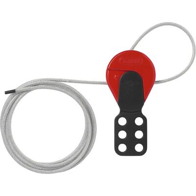 ABUS Kabelverschluss - 2m, 6 Schlösser, Rot/Schwarz - Lockout/Tagout ABUS Kabelverschluss - 2m, 6 Schlösser, Rot/Schwarz - Lockout/Tagout