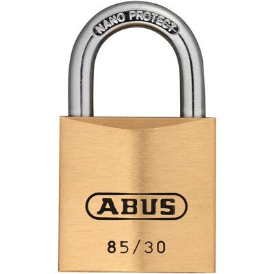 ABUS Messing Vorhängeschloss Modell 85/30 gl - Schlosskörper 30mm ABUS Messing Vorhängeschloss Modell 85/30 gl - Schlosskörper 30mm