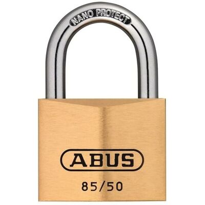 ABUS Messingschloss - 85/50 gl - Doppelte Verriegelung - Automatisches Schloss ABUS Messingschloss - 85/50 gl - Doppelte Verriegelung - Automatisches Schloss