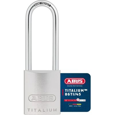 Candado Titalium ABUS 86TI/45mm - Doble Cerradura, 80mm Argolla Candado Titalium ABUS 86TI/45mm - Doble Cerradura, 80mm Argolla