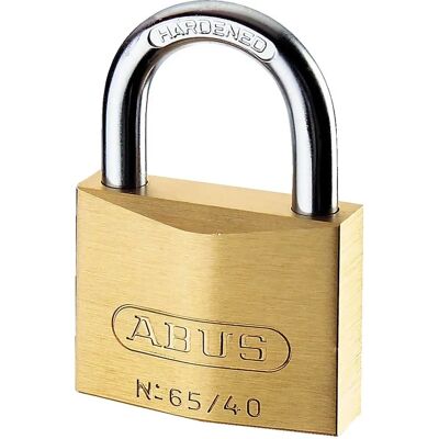 ABUS 65IB/40mm Brass Padlock Stainless Steel Shackle Twin Pack - Padlock ABUS 65IB/40mm Brass Padlock Stainless Steel Shackle Twin Pack - Padlock
