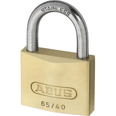 ABUS Brass Padlock - Keyed Alike - 40mm - Stainless Steel Shackle - Level 5 ABUS Brass Padlock - Keyed Alike - 40mm - Stainless Steel Shackle - Level 5