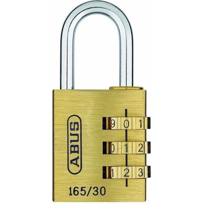 Abus Kodelås - 30 mm bøjlestang - Stålbolt - Messing/stål - Lås Abus Kodelås - 30 mm bøjlestang - Stålbolt - Messing/stål - Lås