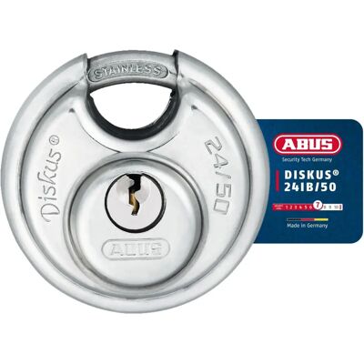Abus RVS Diskus Hangslot - 50 mm - Hangslot Abus RVS Diskus Hangslot - 50 mm - Hangslot