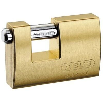 ABUS Brass Monoblock Padlock - 82/70mm Security Level 6 ABUS Brass Monoblock Padlock - 82/70mm Security Level 6