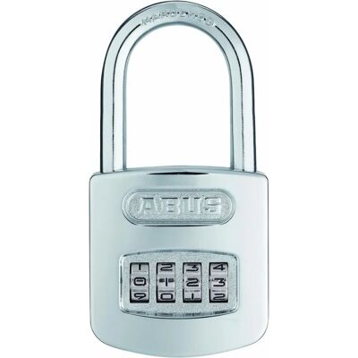Abus Låse - 50mm Højglans Krom - Hærdet Stål Abus Låse - 50mm Højglans Krom - Hærdet Stål