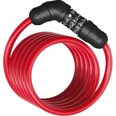 Abus 150cm Röd Spiral Kabellås - Låg stöldrisk Abus 150cm Röd Spiral Kabellås - Låg stöldrisk