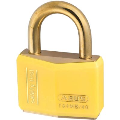 ABUS Yellow Rustproof Keyed Alike Padlock - T84MB/40 ABUS Yellow Rustproof Keyed Alike Padlock - T84MB/40