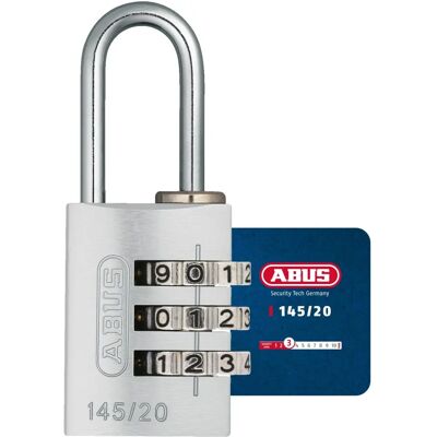 ABUS Srebrny 145/20 20mm Aluminium Zamek na kombinację ABUS Srebrny 145/20 20mm Aluminium Zamek na kombinację