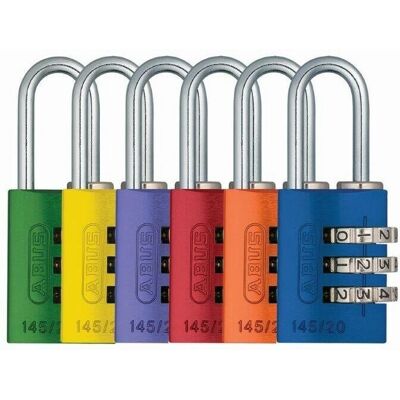 Cadenas à code Rainbow en aluminium - 3 molettes - 20 mm Cadenas à code Rainbow en aluminium - 3 molettes - 20 mm