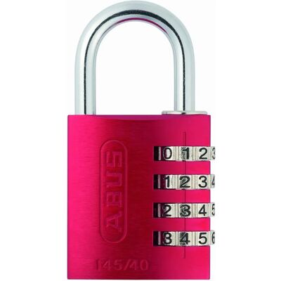 ABUS 145/40 Czerwony aluminiowy zamek na kombinację - Zamek ABUS 145/40 Czerwony aluminiowy zamek na kombinację - Zamek