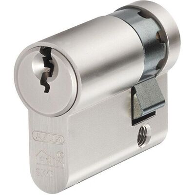 ABUS Perle Nickel Euro Demi Cylindre - Serrure de Sécurité - Publicité ABUS Perle Nickel Euro Demi Cylindre - Serrure de Sécurité - Publicité