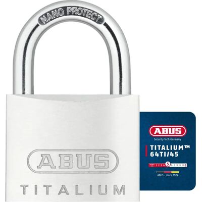 ABUS Model 64TI/45mm TITALIUM Zamek - Średnie bezpieczeństwo ABUS Model 64TI/45mm TITALIUM Zamek - Średnie bezpieczeństwo