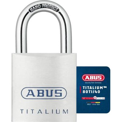 ABUS 80TI/40mm TITALIUM Padlock - High Security ABUS 80TI/40mm TITALIUM Padlock - High Security