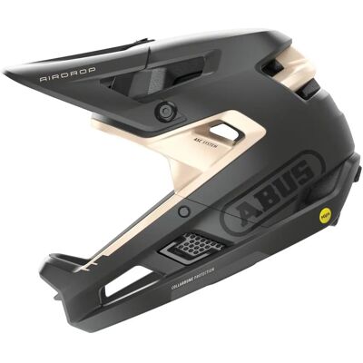 Casco Mountainbike ABUS AirDrop MIPS - Nero Oro - Protezione Casco Mountainbike ABUS AirDrop MIPS - Nero Oro - Protezione