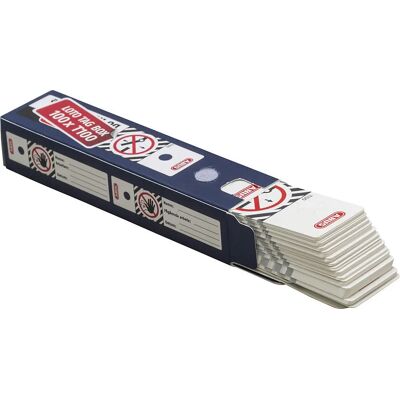 ABUS Warnanhänger T100 - 100 rote Lockout/Tagout Etiketten ABUS Warnanhänger T100 - 100 rote Lockout/Tagout Etiketten