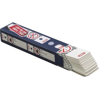 ABUS Warnanhänger T100 - 100 rote Lockout/Tagout Etiketten ABUS Warnanhänger T100 - 100 rote Lockout/Tagout Etiketten