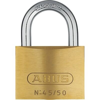 ABUS 45/50 Messing Vorhängeschloss - Messing, Schwarz, 68mm ABUS 45/50 Messing Vorhängeschloss - Messing, Schwarz, 68mm