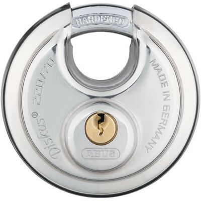 Abus - Candado de cilindro 220/70 ancho del cuerpo 70mm Acero inoxidable Abus - Candado de cilindro 220/70 ancho del cuerpo 70mm Acero inoxidable