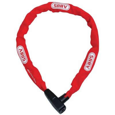 Zamek rowerowy Abus 85cm czerwony stalowy łańcuch Zamek rowerowy Abus 85cm czerwony stalowy łańcuch