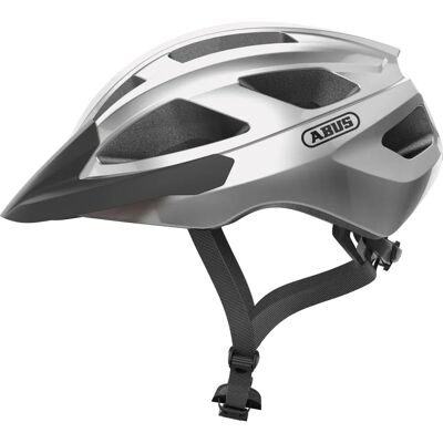 Casque vélo ABUS MACATOR - Argent, Ajustable, Léger - Publicité Casque vélo ABUS MACATOR - Argent, Ajustable, Léger - Publicité