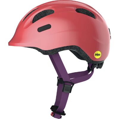Abus Smiley 2.1 MIPS Barncykelhjälm - Glittrande persika Abus Smiley 2.1 MIPS Barncykelhjälm - Glittrande persika