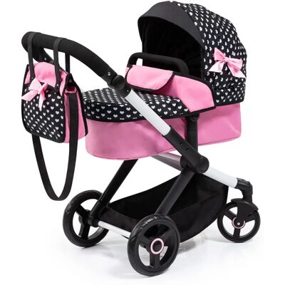 BAYER Design Dockvagn - Dockvagn, Rosa & Svart - För dockor upp till 52 cm BAYER Design Dockvagn - Dockvagn, Rosa & Svart - För dockor upp till 52 cm