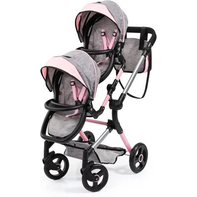 Poussette jumelle Bayer TWIN NEO - Pour poupées jusqu'à 46cm - Publicité Poussette jumelle Bayer TWIN NEO - Pour poupées jusqu'à 46cm - Publicité