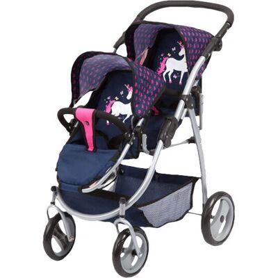 Accessoire poupée Bayer Design 26554AA - Poussette jumelle bleu marine - Publicité Accessoire poupée Bayer Design 26554AA - Poussette jumelle bleu marine - Publicité