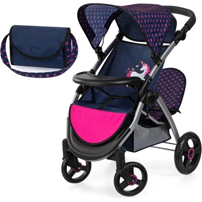 Bayer Twin Blue Doll's Stroller - Doll's Type Bayer Twin Blue Doll's Stroller - Doll's Type