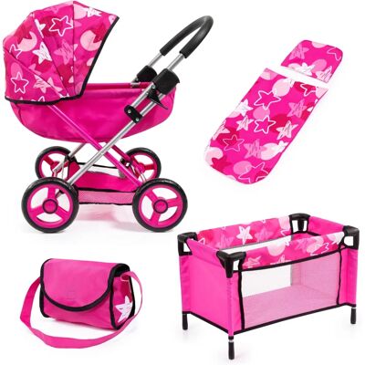 No Name Bayer Passeggino per Bambole Cosy con Set di Accessori No Name Bayer Passeggino per Bambole Cosy con Set di Accessori