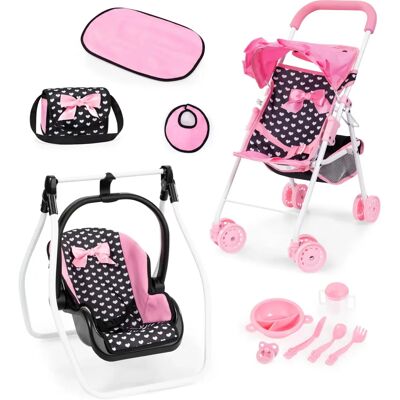 Ensemble de poussette poupée BAYER avec sac - Enfants 3+ Ensemble de poussette poupée BAYER avec sac - Enfants 3+