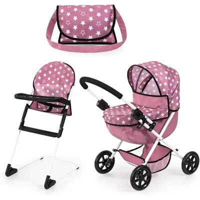 Ensemble Poussette et Chaise Haute Bayer - Accessoires pour Poupées Ensemble Poussette et Chaise Haute Bayer - Accessoires pour Poupées