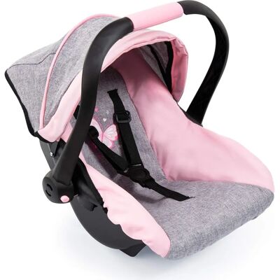 Siège auto poupée BAYER avec capote - Gris/Rose - Accessoires poupée Siège auto poupée BAYER avec capote - Gris/Rose - Accessoires poupée