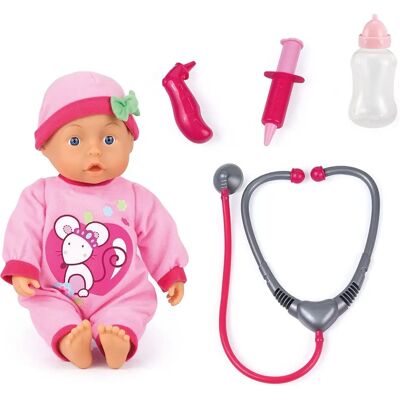 Bayer Baba Doktori Szett - 33cm Hanghatásokkal & Kiegészítőkkel Bayer Baba Doktori Szett - 33cm Hanghatásokkal & Kiegészítőkkel