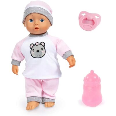 Bayer Baby Docka - 93602AA - Interaktiv Pratande Docka - Rosa och Vit - Baby Typ Bayer Baby Docka - 93602AA - Interaktiv Pratande Docka - Rosa och Vit - Baby Typ